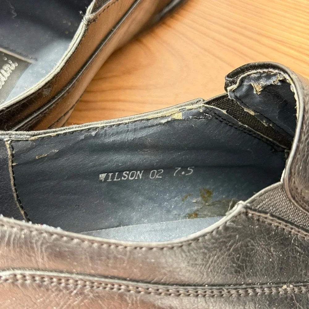 Alberto Fellini Loafers Mens 7.5 Black Wilson 02 Square Bit‎ Slip On Dress Shoe